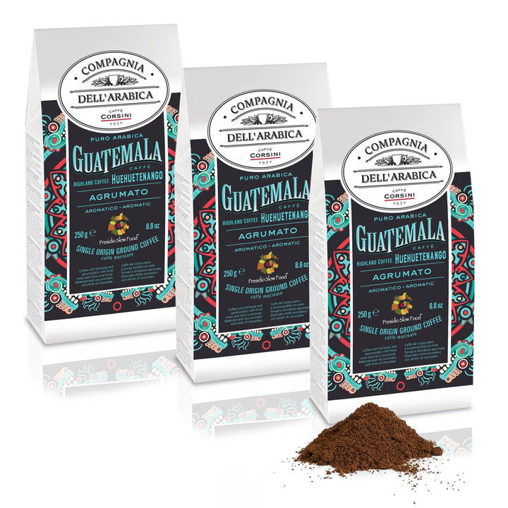 Caffè Corsini - Kaffeebohnen 3X250G Compagnia Dell'Arabica Set Guatemala / Äthiopien / El Salvador, Einzelner Ursprung, Insgesamt 750G