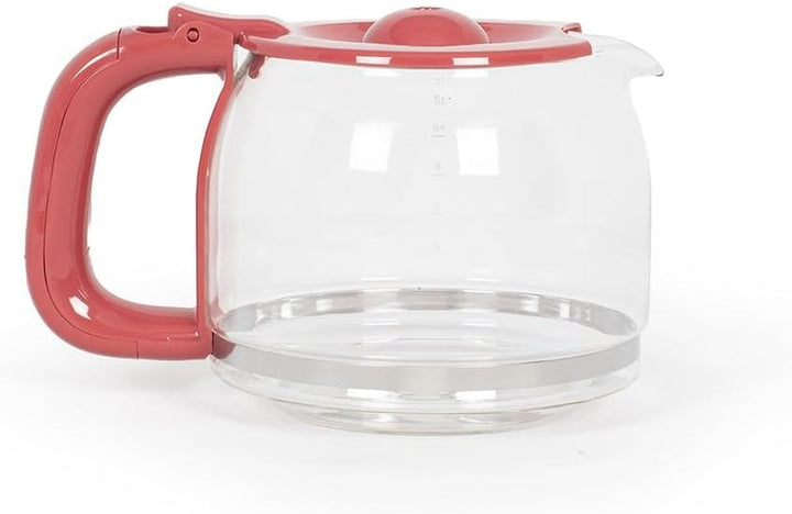Cafetieră electrică Livoo DOD201 - capacitate 14 cești, 1000 W, filtru reutilizabil, funcție de menținere la cald, sistem anti-picurare, culoare roșu chilli