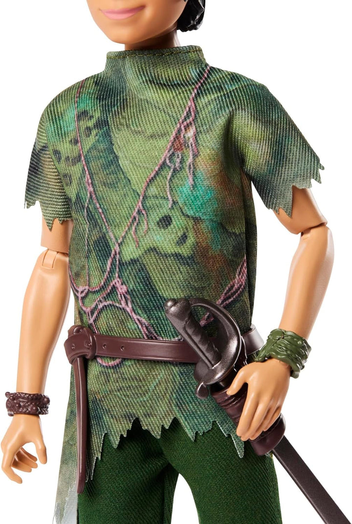 DISNEY Peter Pan & Wendy - Mobil cu ținute tipice și accesorii detașabile, pantaloni din țesătură moale, pentru reconstituirea scenelor preferate sau joacă creativă, pentru copii cu vârsta de 3 ani și peste, HNY36