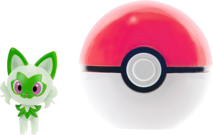 Pokémon PKW3629 - Clip'N'Go Poké Ball - Felori și Poké Ball, Poké Ball oficial cu figură de 5 cm