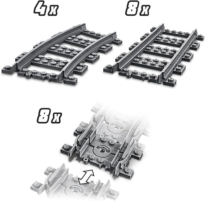 LEGO 60205 City Tracks, 20 piese, set de expansiune pentru copii, băieți și fete, set de jucării