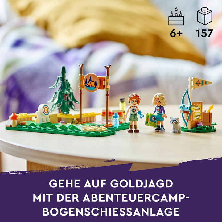 LEGO Friends Archery at Adventure Camp, jucărie de construcție pentru copii cu arc și săgeată, 2 figurine și o chiuvetă, pentru fete și băieți cu vârsta de 6+ 42622