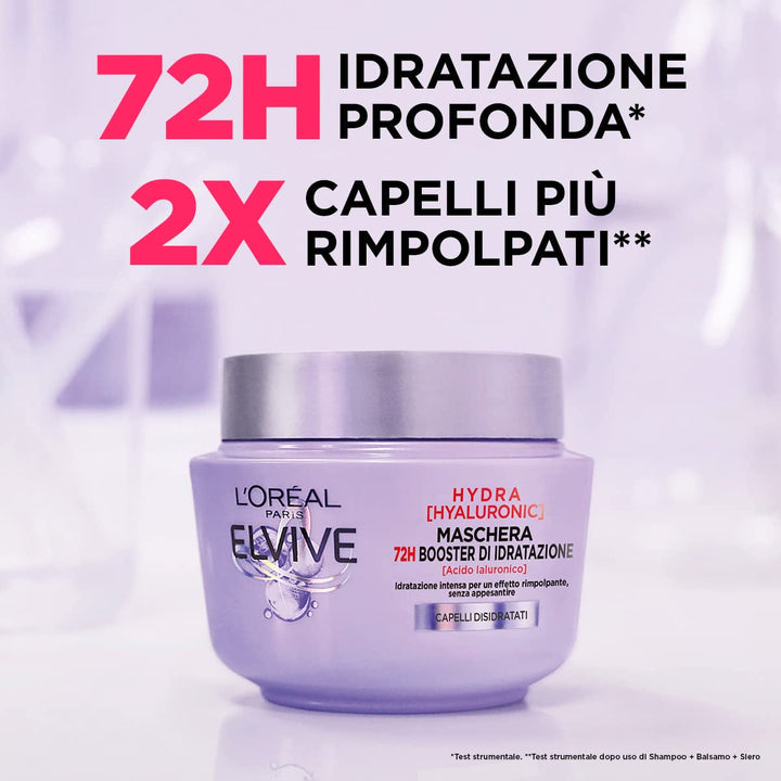 L'Or?al Paris Elvive Hydra Hyaluronic Maschera 72H Booster di Idratazione 300 ml Masca de par Naty Shop