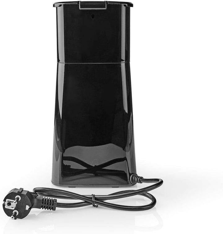 NEDIS Cafetieră - Filtru de cafea - 0,4 L - 1 ceașcă - Pornire cu temporizator - Negru / Argintiu