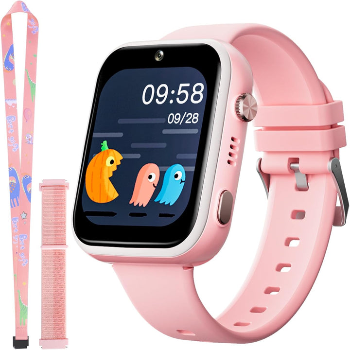 T45 Smartwatch pentru copii, smartwatch 4G pentru copii, GPS tracker pentru copii, ceas de mână pentru copii băieți, ceas pentru copii cu apel telefonic video, mesaje, mod școală, funcție SOS, cameră și pedometru (violet)