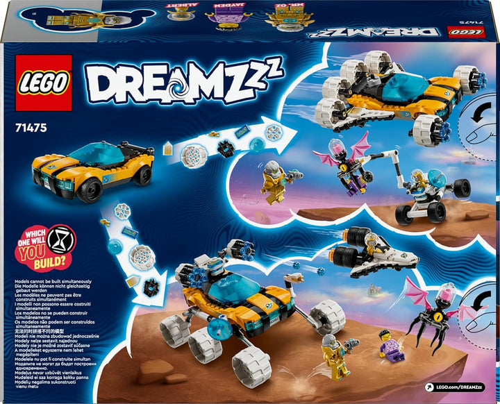 LEGO Dreamzzz 2-In-1 Mr Oz's Space Buggy, set cu mașină de jucărie sau navetă spațială, include minifigurinele Mr Oz, Albert și Jayden, cadou spațial pentru copii de peste 8 ani 71475