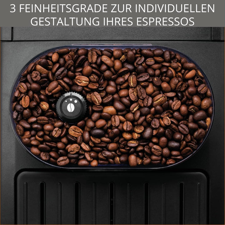 Mașină de cafea Krups Arabica Picto complet automată, duză pentru spumă de lapte, funcție pentru 2 cești, control rotativ, curățare ușoară, mașină de cafea, negru, EA810870