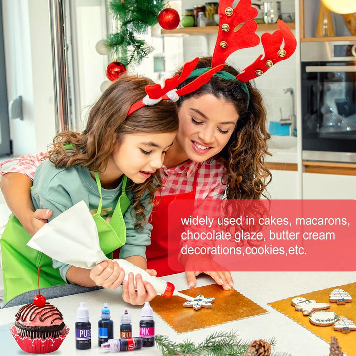 Fettlösliche Lebensmittelfarbe - 12 Farben Ölbasis Lebensmittelfarben Für Schokolade, Buttercreme, Süßigkeiten, Zuckerguss - Konzentrierte Oil Based Food Coloring Zum Backen, Kochen, Fondant - 6Ml Je
