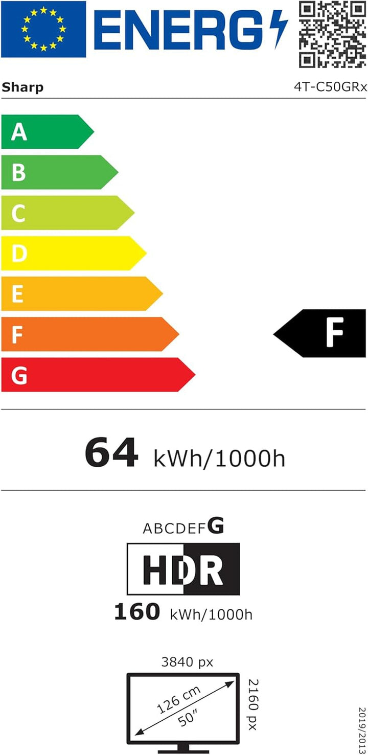 SHARP 50GR8265E Google TV 126 Cm (50 Zoll) 4K Ultra HD 144Hz QLED (Smart TV Ohne Rahmen, Dolby Atmos, Dolby Vision IQ, HDMI 2.1 Mit Earc, VRR Und ALLM)