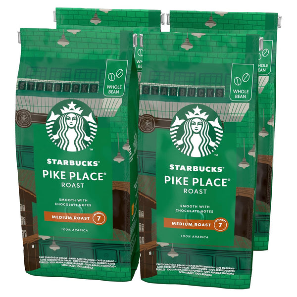 STARBUCKS Pike Place Roast, Mittlere Röstung, Ganze Kaffeebohnen 450G (4Er Pack)