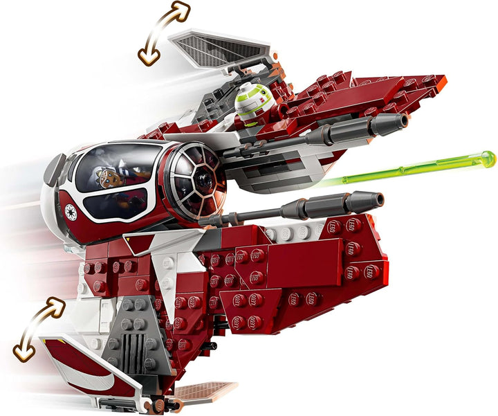 LEGO Star Wars 75401 Interceptorul Jedi al lui Ahsoka, Starfighter pentru fanii Războiului Clonelor, Ahsoka Tano & Anakin Skywalker Minifigures, cu săbii laser și R7-A7, pentru băieți și fete de la 8 ani în sus