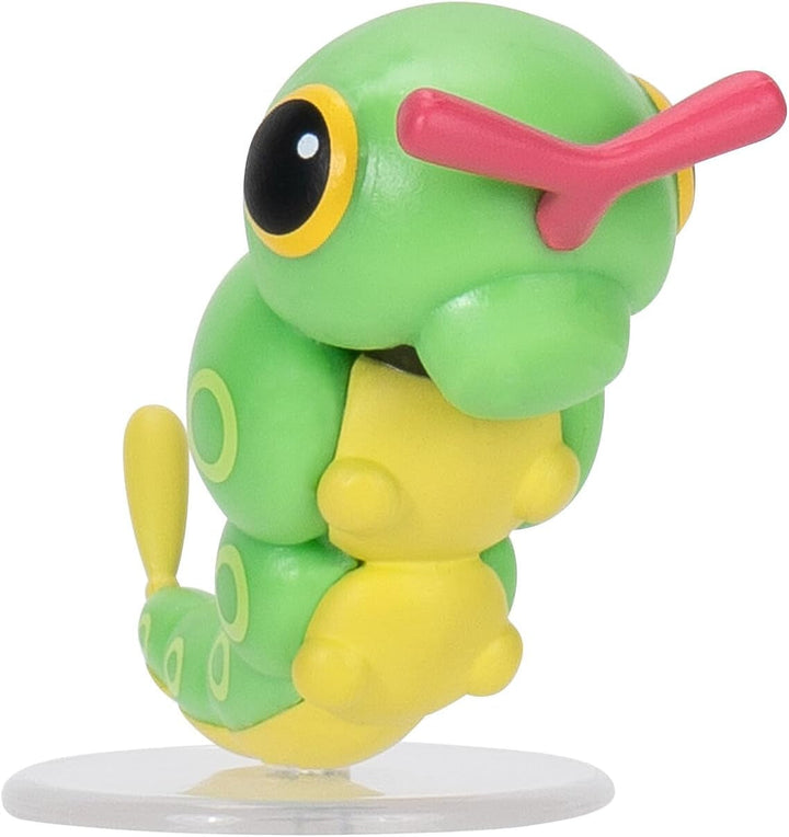 Pokémon PKW3892 - Set de figuri de luptă - Raupy, Wuffels, Elektek, Set oficial de figuri