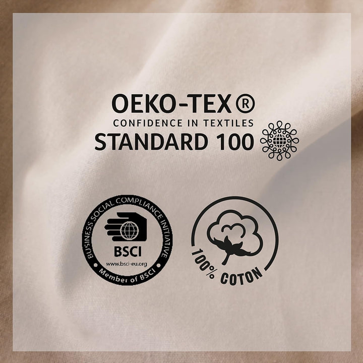 Cuvertură Enjoy Home, Bej, Natural, Cu 4 pompoane de iută, 90 X 190 Cm, 100% bumbac, certificat Oeko-Tex, colecția Panama
