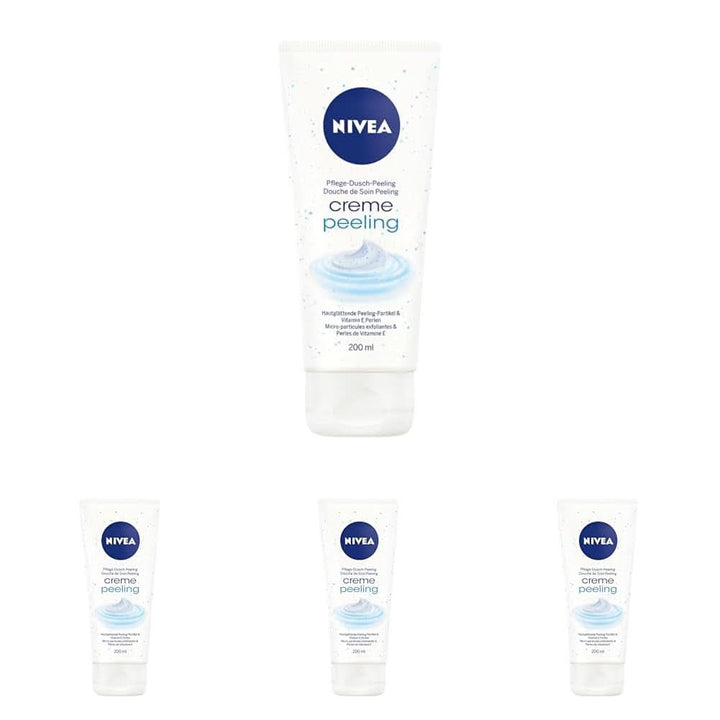 NIVEA Creme Peeling, exfoliant de corp hrănitor cu particule fine și vitamina E, 200 ml