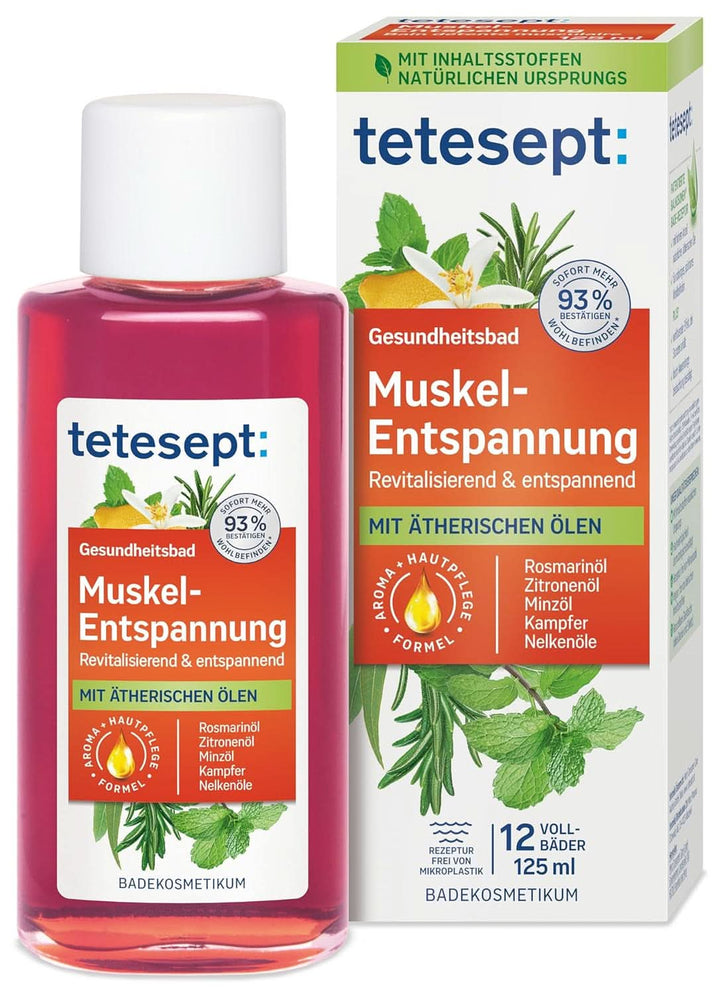 Tetesept Muskel, Aditiv de baie relaxant după efort fizic, 125 ml