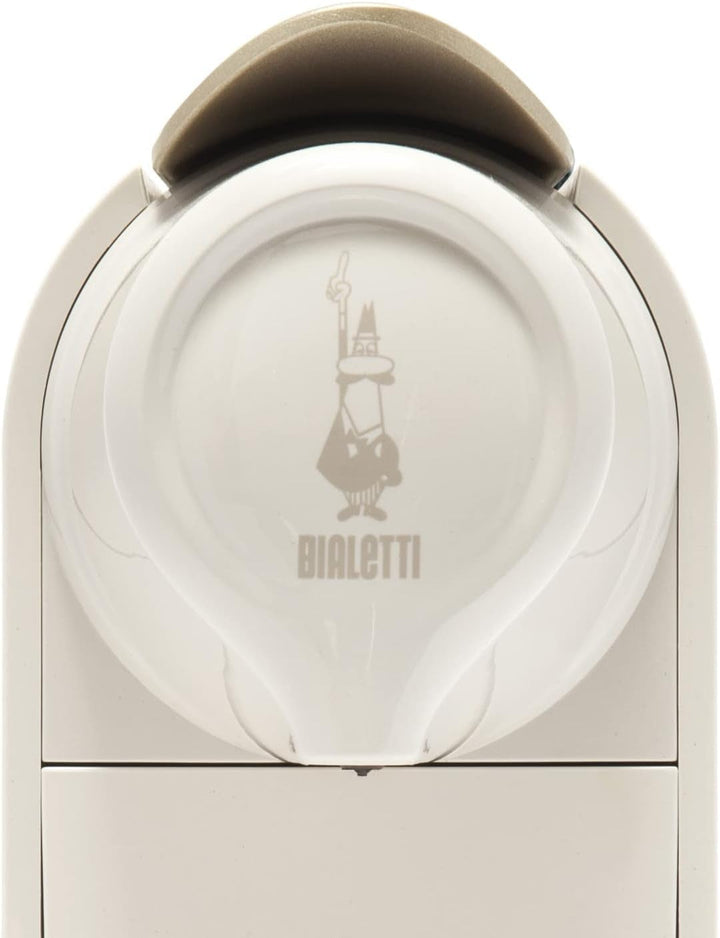 Bialetti Gioia, filtru de cafea espresso pentru capsule din aluminiu, super compact, rezervor de 500 ml, 50% plastic reciclat, taupe