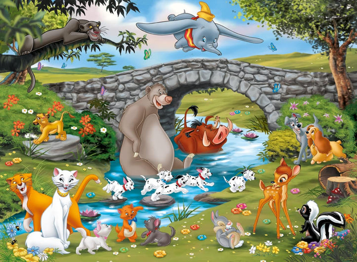 Ravensburger puzzle pentru copii - 10947 Familia Animal Friends - puzzle Disney pentru copii de peste 6 ani, cu 100 de piese în format XXL