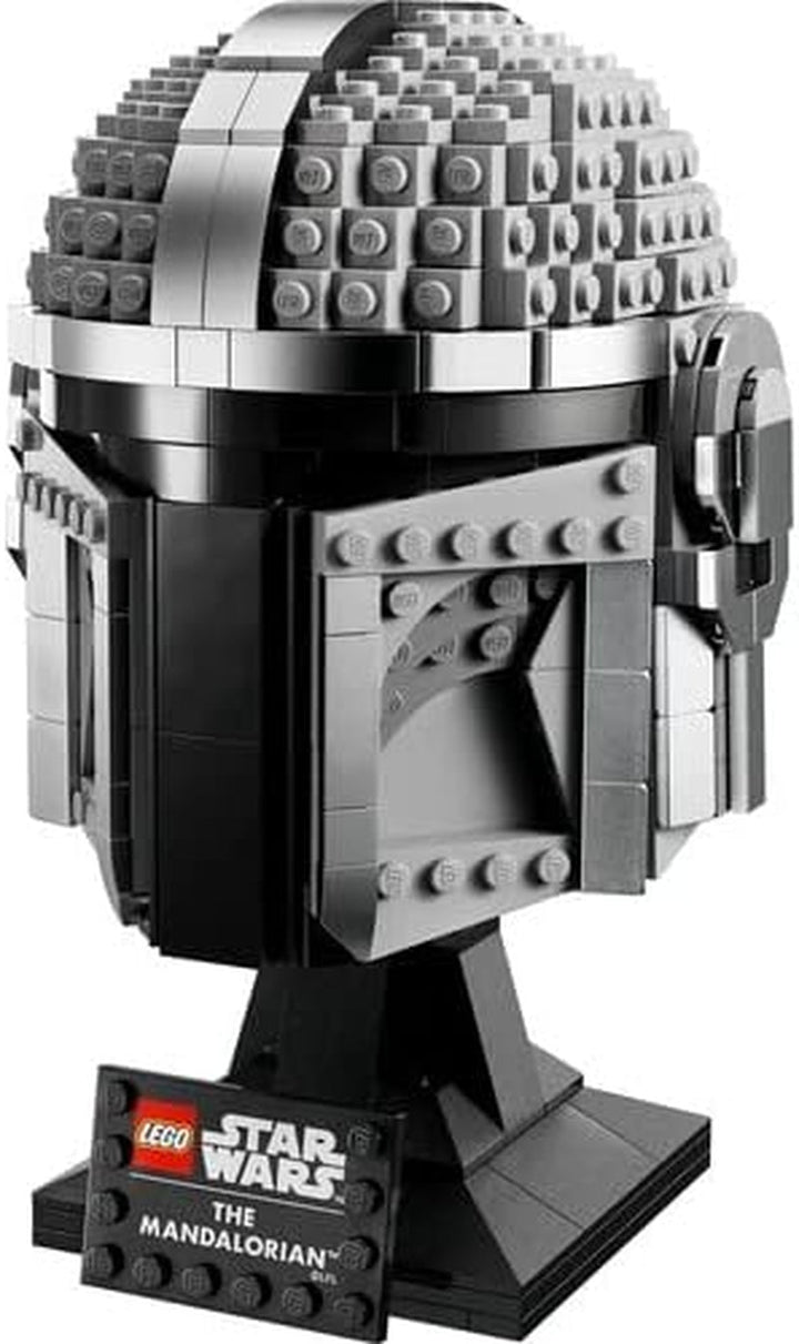 Model LEGO Star Wars Mandalorian Helmet, decorațiune de colecție pentru cameră și un cadou minunat pentru adulți, kit, bărbați, femei, mamă, tată, idee de cadou de colecție 75328