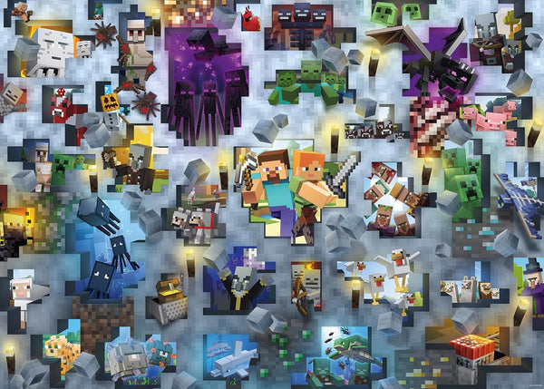 Ravensburger Puzzle 12000422 - Minecraft Mobs - 1000 piese Minecraft Puzzle pentru adulți și copii cu vârsta de peste 14 ani