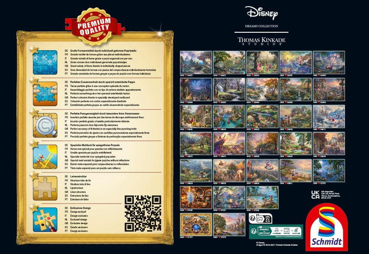 Schmidt Spiele 57397 Thomas Kinkade, Disney, Mickey și Minnie în Mexic, puzzle jigsaw 6000 piese