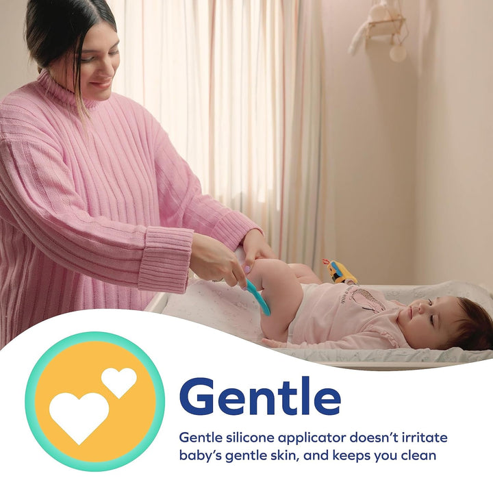 Aplicator de cremă pentru scutece Nuby - Spatulă pentru cremă împotriva erupțiilor cutanate | inclusiv cutie de călătorie | potrivit de la naștere