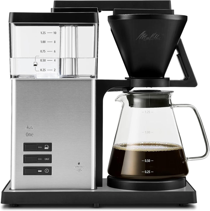 Melitta One - Cafetiera cu filtru - Cu ulcior de sticlă - Stop picurare - 12 cești - Cream White (1031-03)