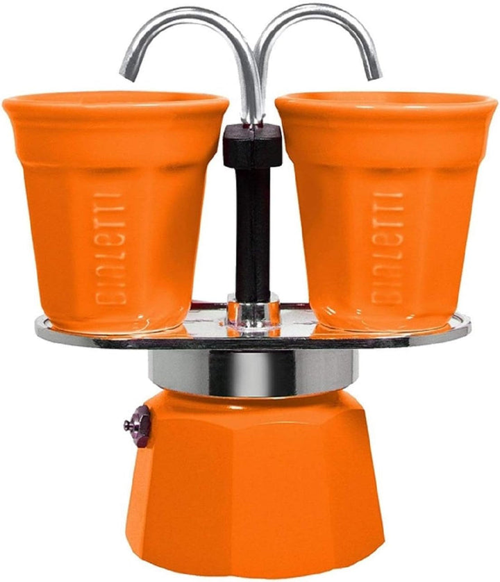 Bialetti - Mini Express Kandisky: Set Moka conține filtru de cafea pentru 2 cești (90ml) + 2 cești espresso, roșu, aluminiu