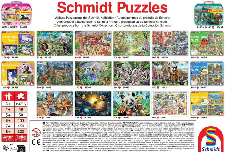 Schmidt Spiele 56370 Animale în pădure, puzzle pentru copii, 100 piese