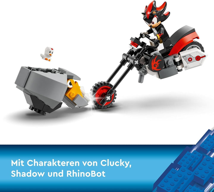 LEGO Sonic the Hedgehog Shadow the Hedgehog Escape, set cu motocicletă de jucărie și figuri din jocul video, cadou pentru gameri și fani de la 8 ani, articol fan pentru băieți și fete 76995