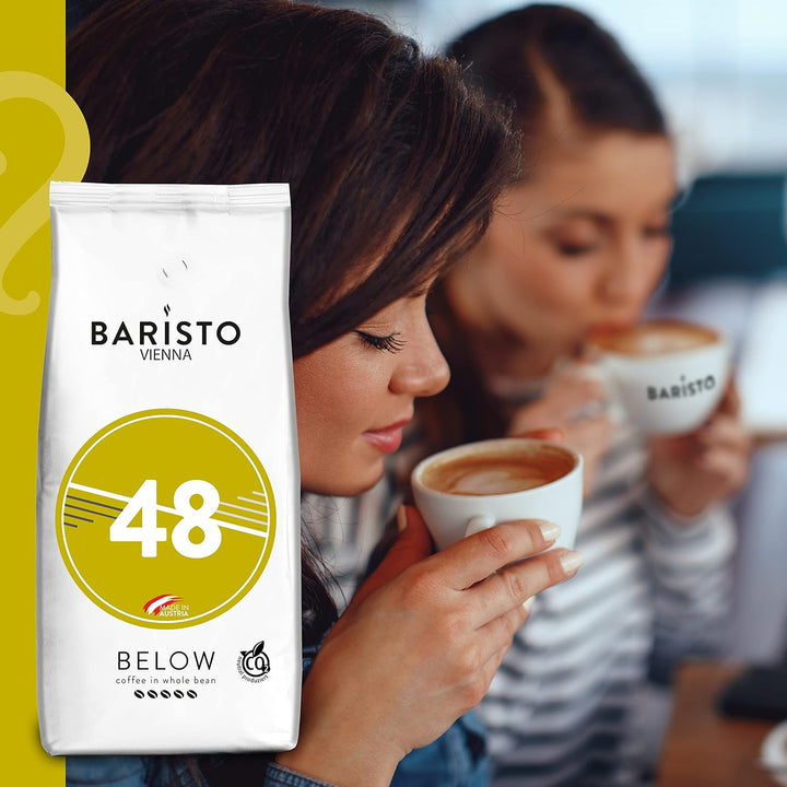 Baristo 48° below - Intensität 5/5, Arabica Und Robusta, Ganze Kaffeebohnen, 8 X 1000G