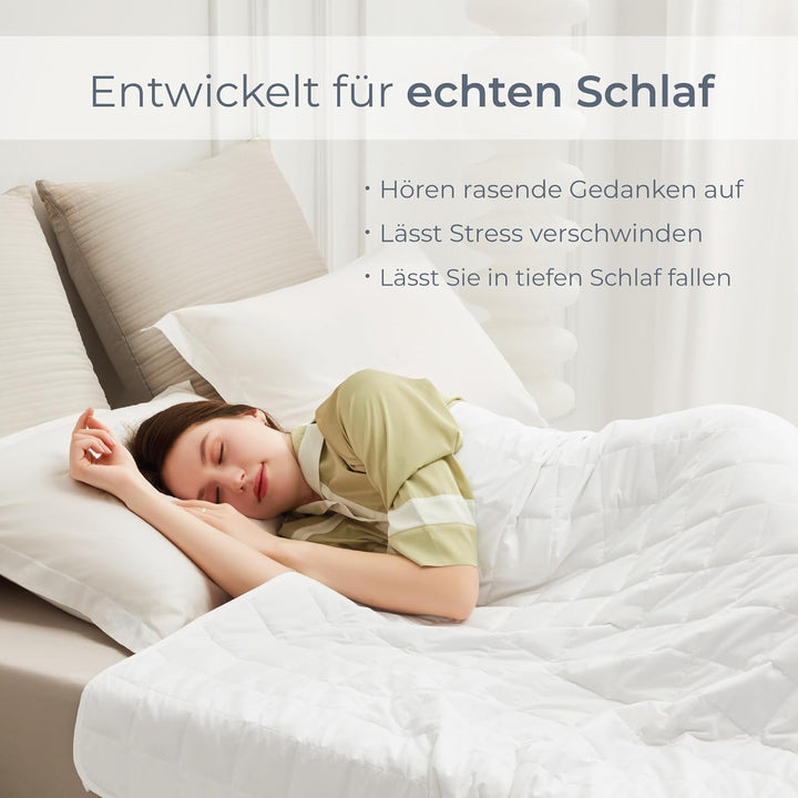 Degrees of Comfort Gewichtsdecke 135X200Cm 7Kg, anti Stress Therapiedecke Aus 100% Baumwolle, Schwere Decke Beschwerte Decke FÃ¼r Erwachsene Kann Den Schlaf Verbessern Und Stress Abbauen
