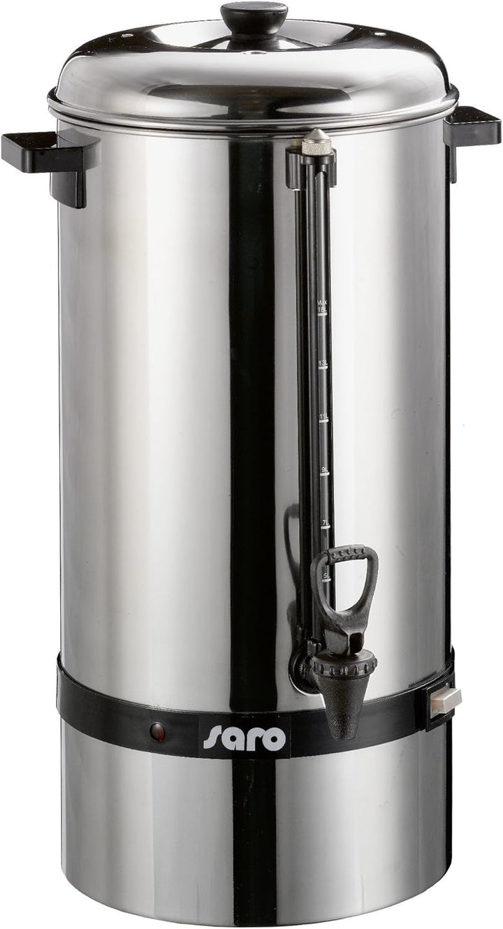Aparat de cafea Gastro cu filtru rotund model Saromica 6005 Aparat de cafea industrial (6,75 litri, 40 de cești de cafea, funcție de preparare și menținere la cald), argintiu 317-1000