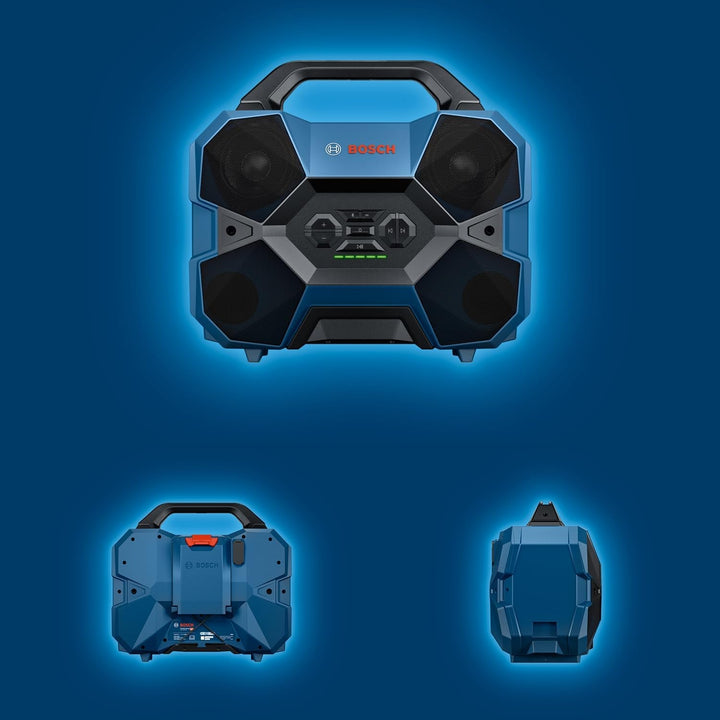 Difuzor Bluetooth fără fir Bosch Professional 18V/12V System GPB 18V-6 C (Bluetooth, USB, sunet cu mai multe difuzoare, fără baterie/încărcător)