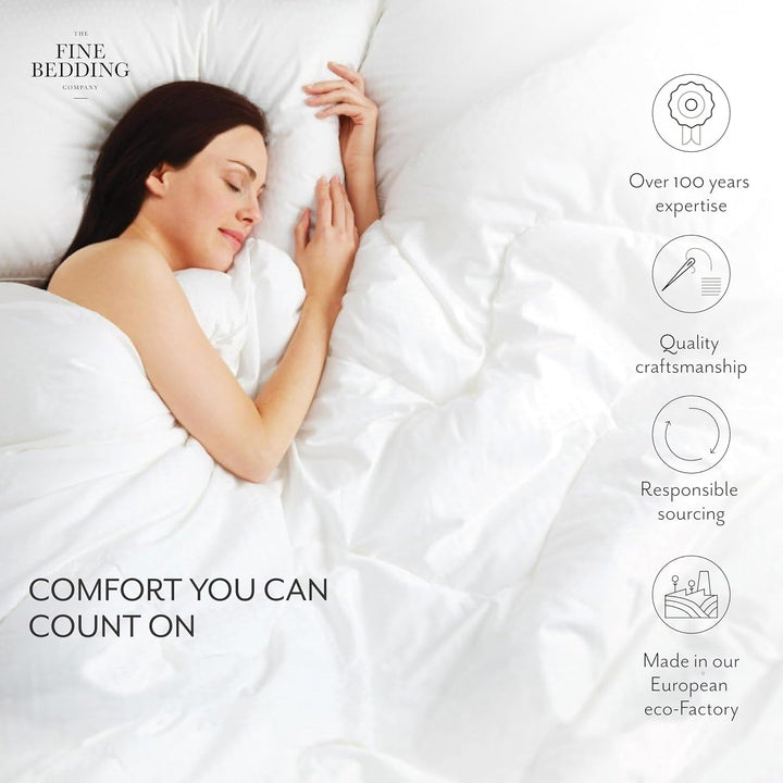 Allergy Defence Duvet, 4.5 Tog, fabricat din materiale reciclate, antialergic și hipoalergenic, pat Super King Size Plapumi si pilote Naty Shop