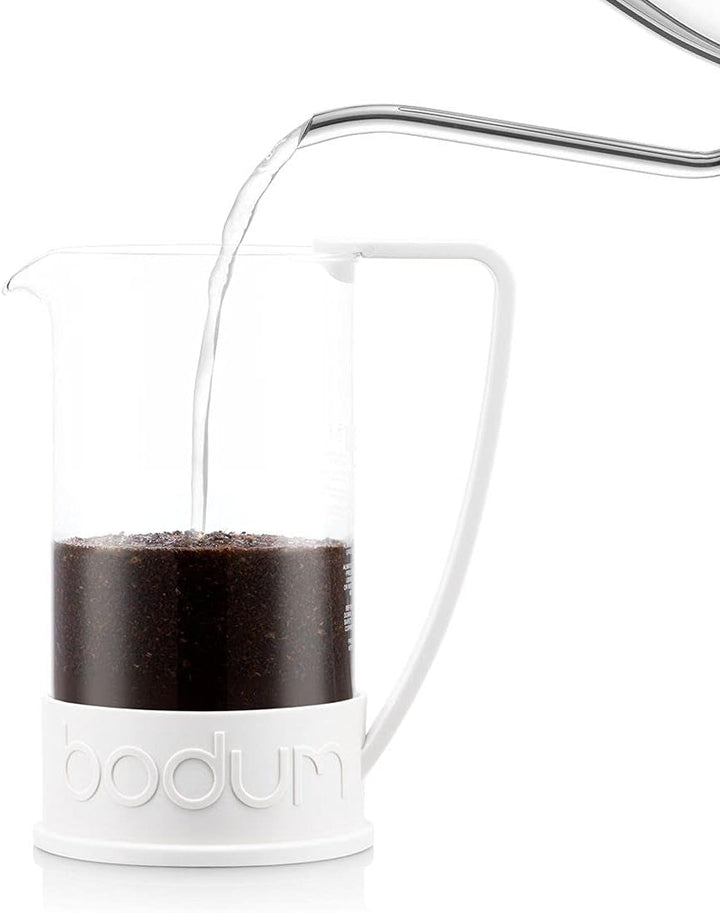 Cafetieră Bodum BRAZIL (sistem de presare franțuzească, filtru permanent din oțel inoxidabil, 1,0 litri) de culoare crem, crem