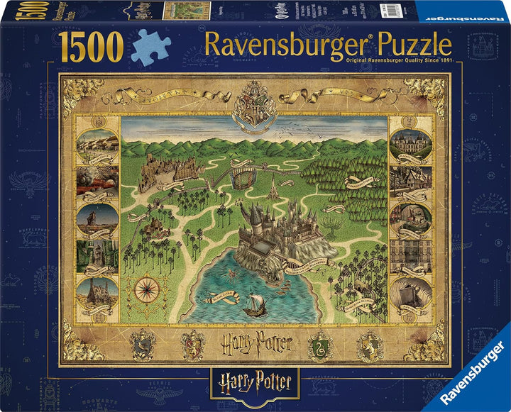 Ravensburger Puzzle 12000720 - Harta Hogwarts - 1500 piese puzzle jigsaw pentru adulți și copii de peste 14 ani, marfă pentru fanii Harry Potter