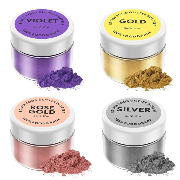 Set de glitter comestibil 4 x 5 grame