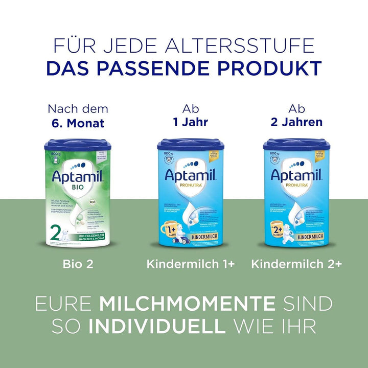 Aptamil Bio Pre – Anfangsmilch Von Geburt an – Pflanzliche Öle Ohne Palmöl – 1 X 800 G