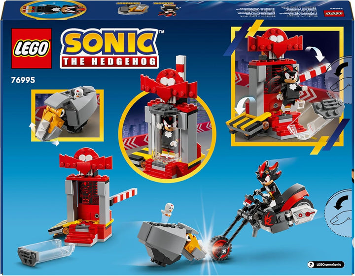 LEGO Sonic the Hedgehog Shadow the Hedgehog Escape, set cu motocicletă de jucărie și figuri din jocul video, cadou pentru gameri și fani de la 8 ani, articol fan pentru băieți și fete 76995