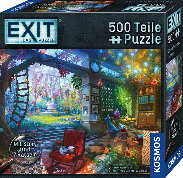 KOSMOS 683979 EXIT® - Puzzle: Studioul ascuns, puzzle de 500 de piese, pentru adulți și copii de la 10 ani, Escape Room Puzzle pentru începători cu puzzle-uri