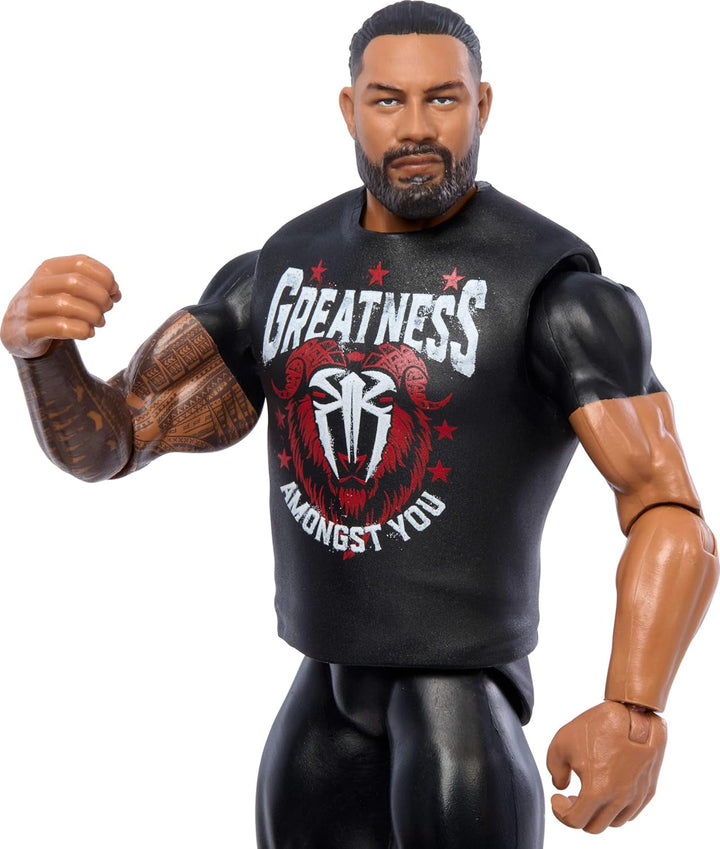 Mattel WWE Roman Reigns Action Figure, Main Battle Series #151, Aprox. 15cm inaltime Figura de colectie cu 10 puncte de miscare si aspect realist, JCV27