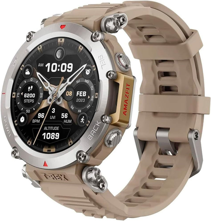 Amazfit T-Rex Ultra 47mm smartwatch în aer liber, GPS dual-band, import de rute și navigație 6, suport pentru freediving și rezistență la apă 10 ATM, funcționare la temperaturi ultra scăzute -30 ° în calitate militară