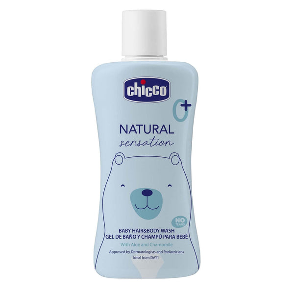 CHICCO NATURAL SENSATION - ȘAMPON ȘI BAIE PENTRU COPII - FĂRĂ BĂUTURĂ, 200 ML