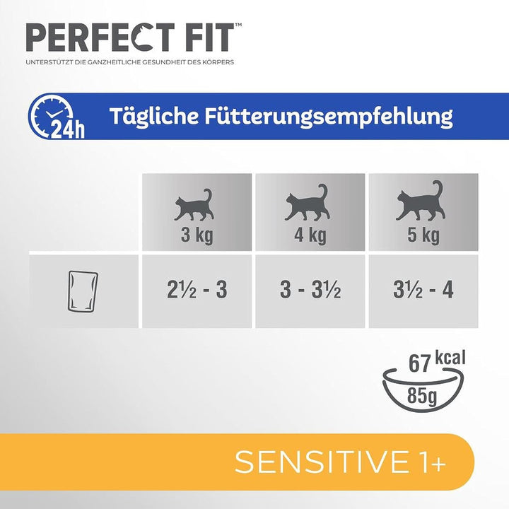 Sensitive 1+ hrană umedă pentru pisici cu somon și pui în sos - hrană umedă pentru pisici13 X 4 săculeți À 85G