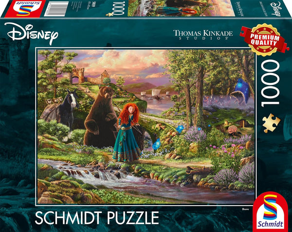 Schmidt Spiele 58039 Disney, Brave, Merida, Thomas Kinkade, puzzle jigsaw 1000 piese, multicolor