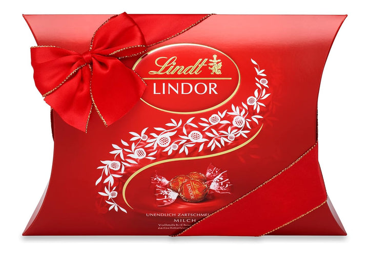 Lindt Schokolade LINDOR Kugeln Mischung | 323 G in Kissenpackung | Ca. 25 LINDOR Kugeln (Vollmilch, Feinherb, Weiß) | Pralinen-Geschenk Oder Schokoladengeschenk