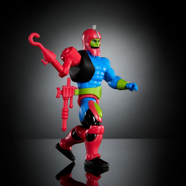 Masters of the Universe Origins figurină de acțiune Trap Jaw figurină de colecție, Aprox. 14 cm mare jucărie populară MOTU Villain cu 16 articulații mobile și accesorii, HYD41, [Multicolor]