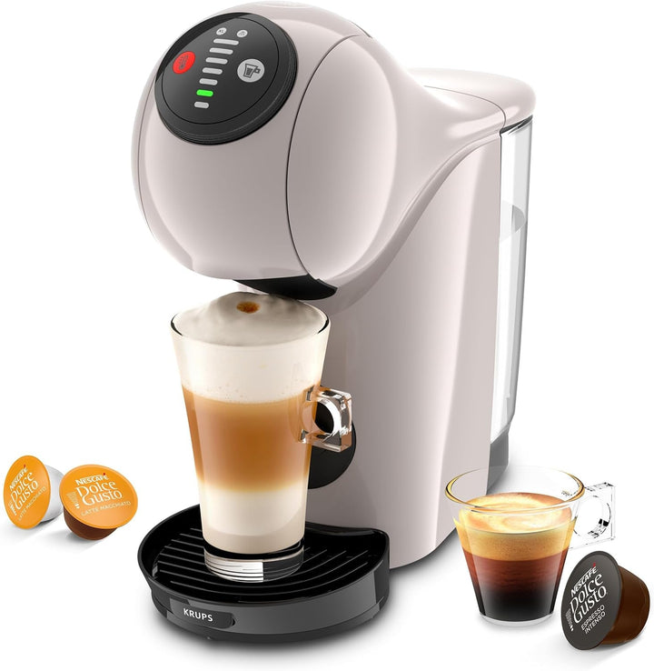 NESCAFÉ Dolce Gusto Genio S de la KRUPS, aparat de cafea cu capsule, 15 bar, ultracompact, presiune înaltă, peste 30 de creații de cafea, dimensiune selectabilă a băuturii, oprire automată, antracit, KP243B