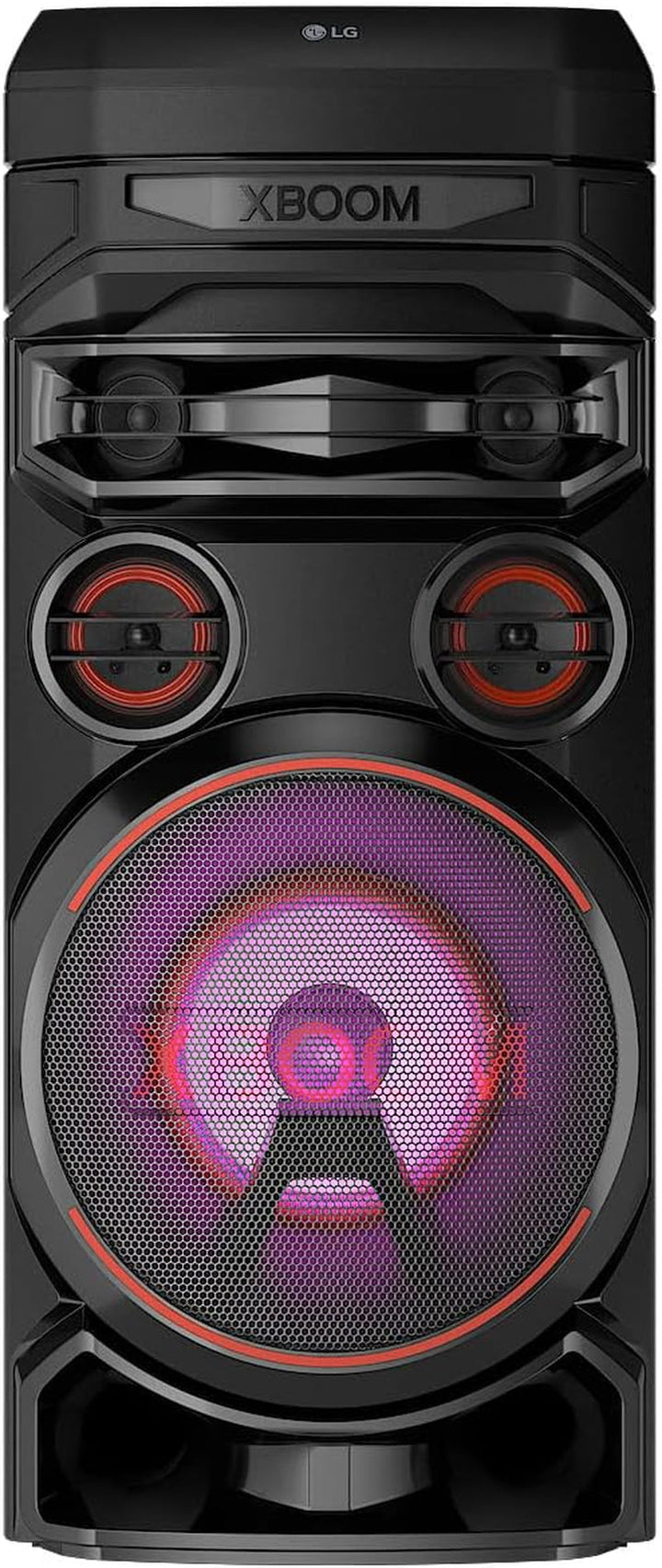 LG XBOOM RNC7, sistem audio cu 3 căi și 5 difuzoare (Dolby Audio, funcții karaoke și DJ, iluminare), negru [an model 2023]