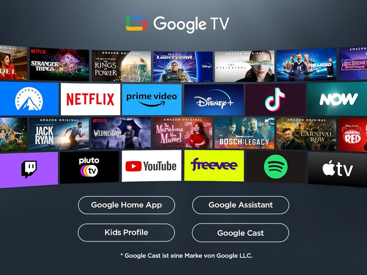 TCL 43V6C 43 Zoll Direct LED TV, 4K HDR Fernseher, Smart TV Mithilfe Von Google TV (Dolby Audio, Motion Clarity, Kompatibel Mit Google Assistant & Alexa)